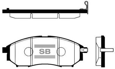 Sangsin SP2262 Front disc brake pads, set SP2262