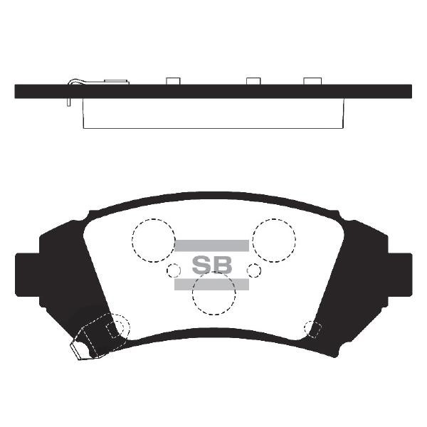 Sangsin SP2270 Front disc brake pads, set SP2270