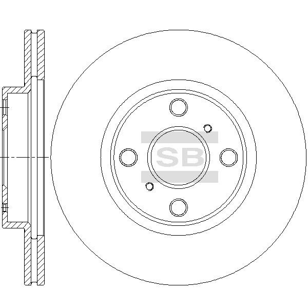 Sangsin SD4678 Front brake disc ventilated SD4678