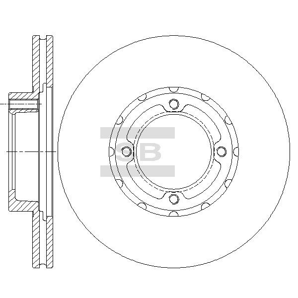 Sangsin SD4690 Front brake disc ventilated SD4690