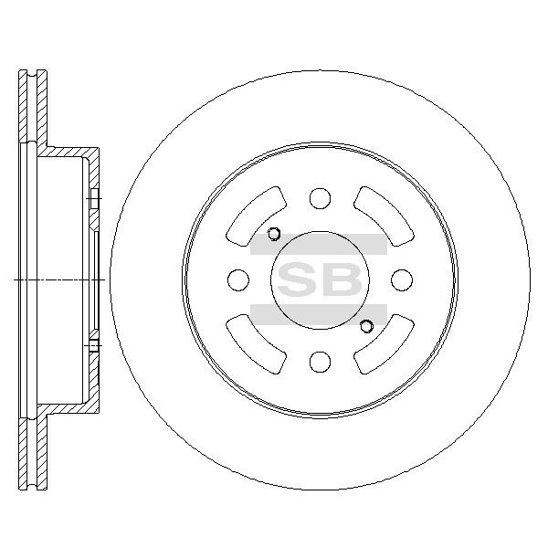 Sangsin SD4807 Front vented brake disc SD4807 SD4807 Sangsin Front vented brake disc