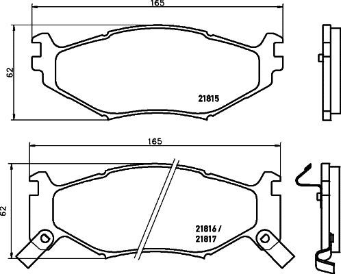 Sangsin SP1330 Front disc brake pads, set SP1330