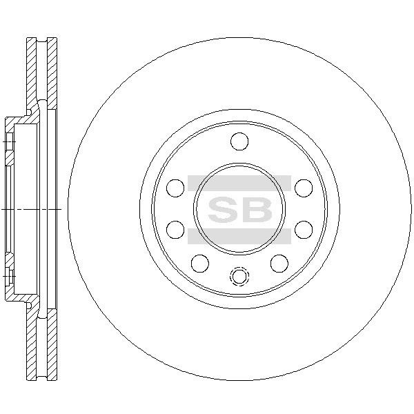 Sangsin SD5110 Front brake disc ventilated SD5110