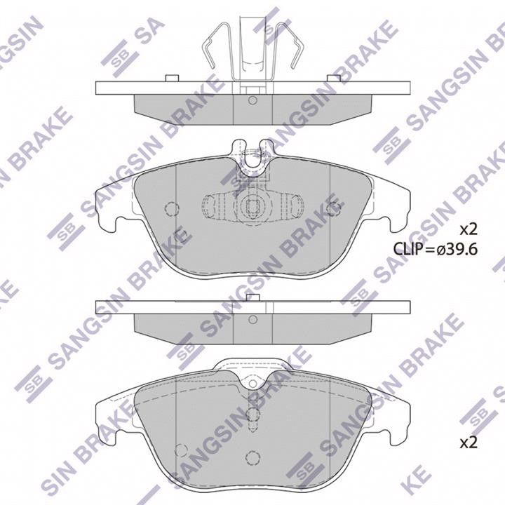 Sangsin SP1707A Rear disc brake pads, set SP1707A