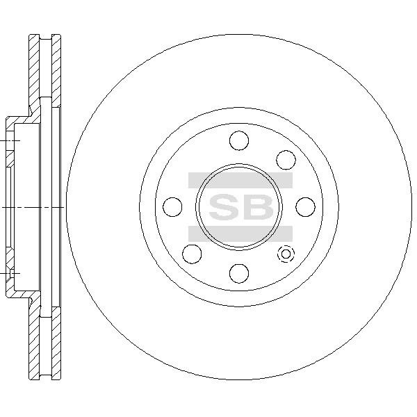 Sangsin SD5111 Front brake disc ventilated SD5111
