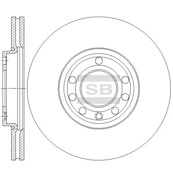 Sangsin SD5112 Front brake disc ventilated SD5112