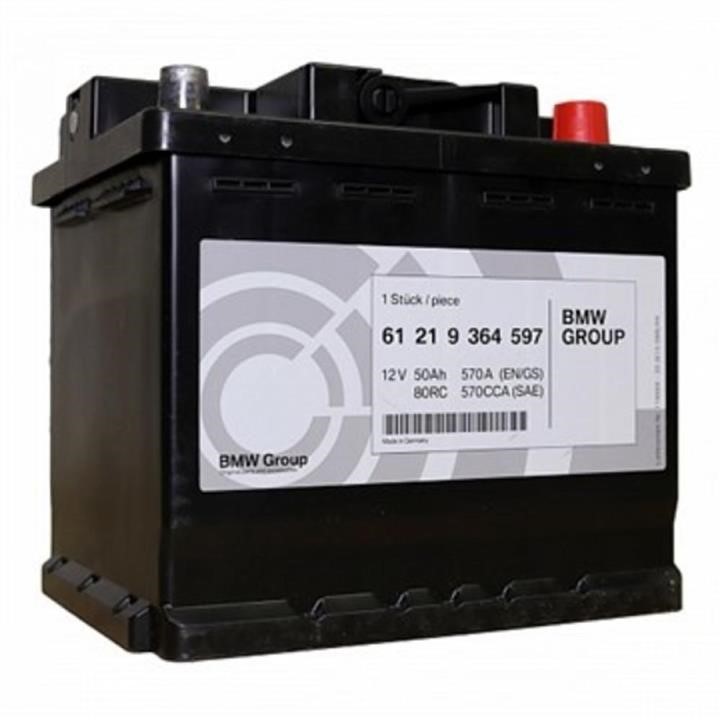 BMW 61 21 9 364 597 Battery Rechargeable BMW AGM 12V 50Ah 570A R + 61219364597