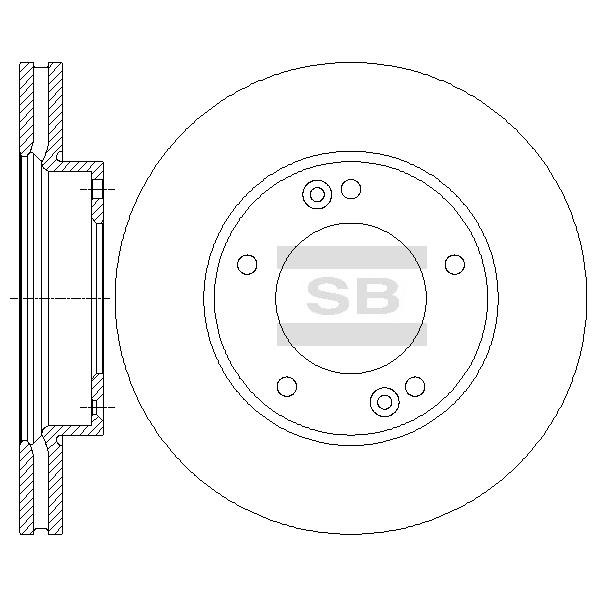 Sangsin SD2018 Front brake disc ventilated SD2018