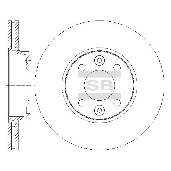 Sangsin SD3067 Front brake disc ventilated SD3067