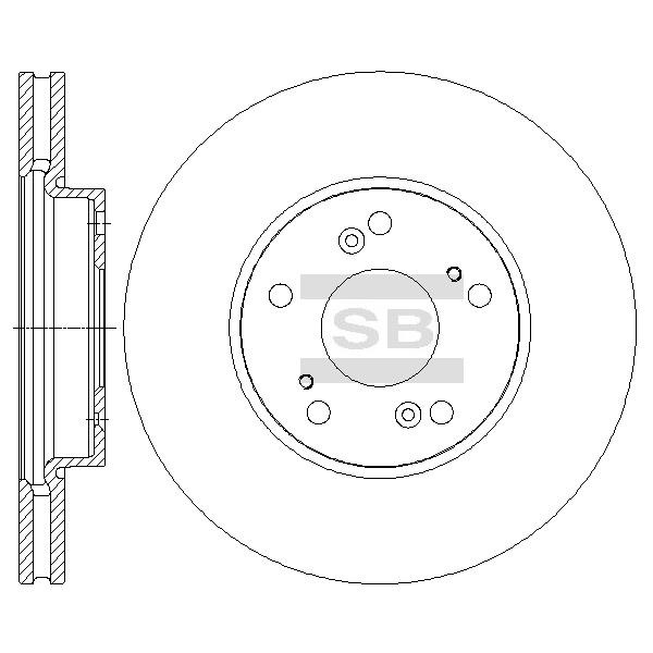 Sangsin SD4116 Front brake disc ventilated SD4116
