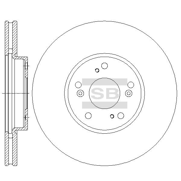 Sangsin SD4121 Front brake disc ventilated SD4121