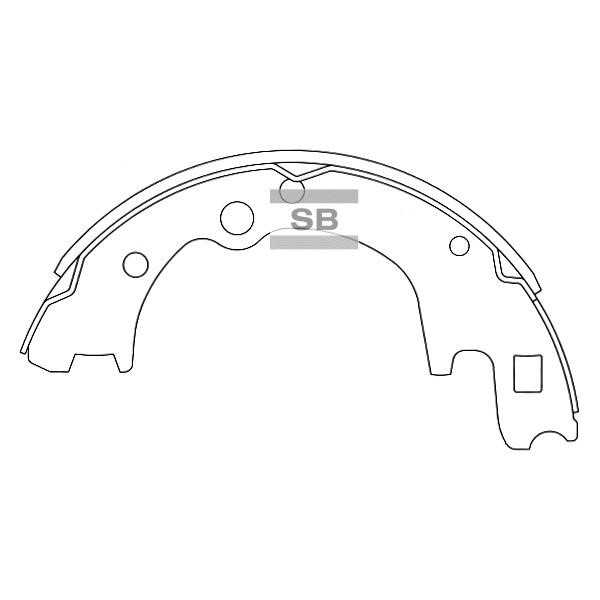 Sangsin SA072-PO Drum brake shoes rear, set SA072PO