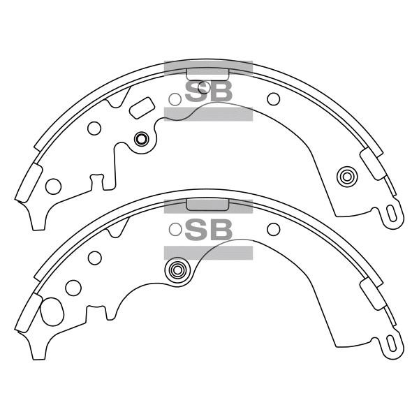 Sangsin SA168 Drum brake shoes rear, set SA168