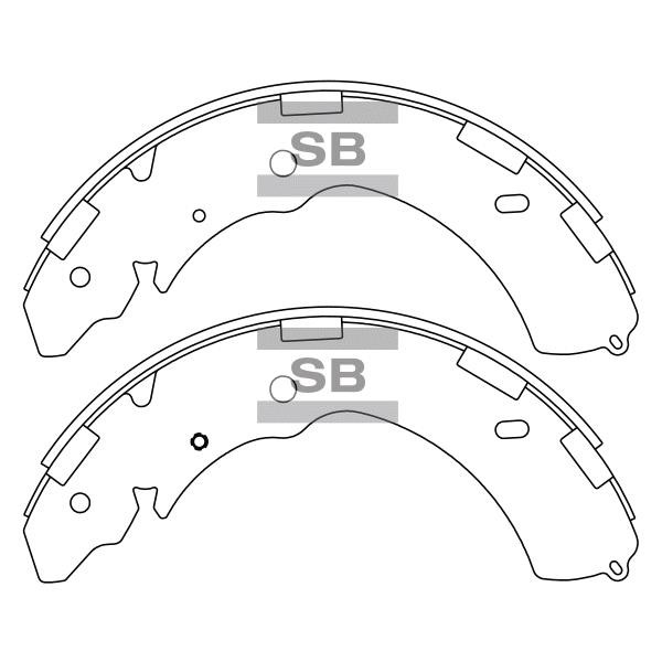 Sangsin SA171 Drum brake shoes rear, set SA171