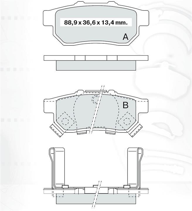 Intelli D245E Rear disc brake pads, set D245E