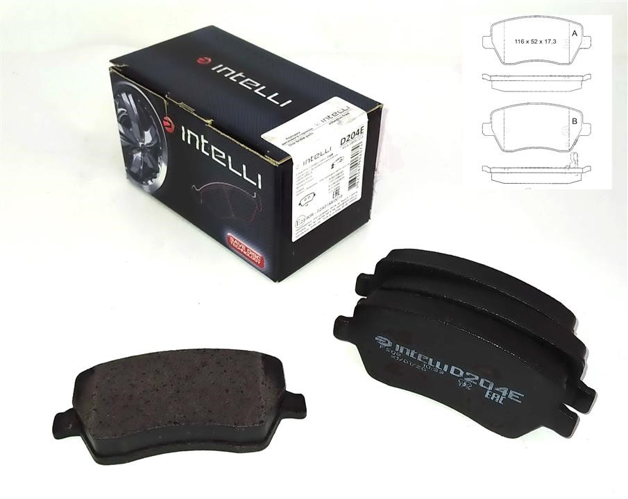 Intelli D204EI Front disc brake pads, set D204EI