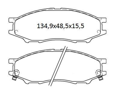 Intelli D473E Front disc brake pads, set D473E