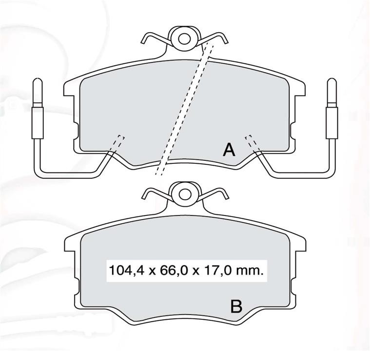 Intelli D425E Front disc brake pads, set D425E