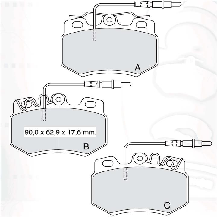 Intelli D702E Front disc brake pads, set D702E