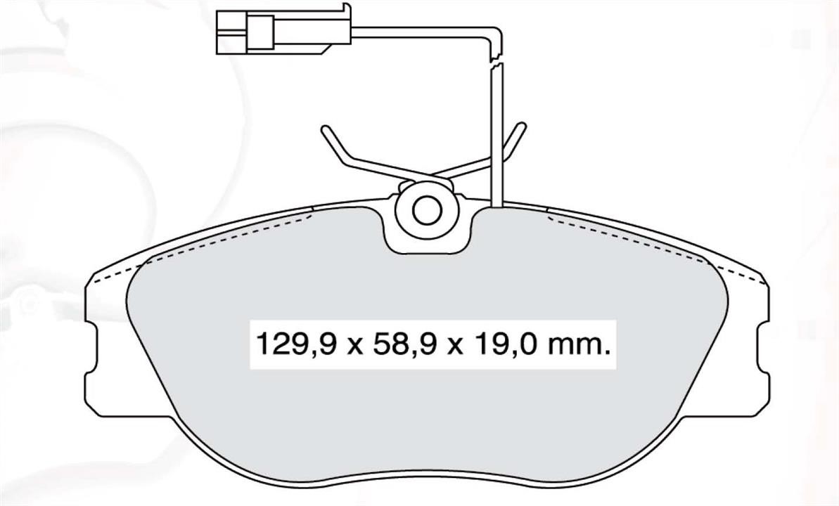 Intelli D711EI1 Front disc brake pads, set D711EI1