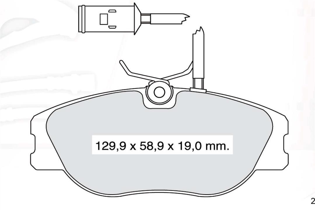 Intelli D711EI2 Front disc brake pads, set D711EI2