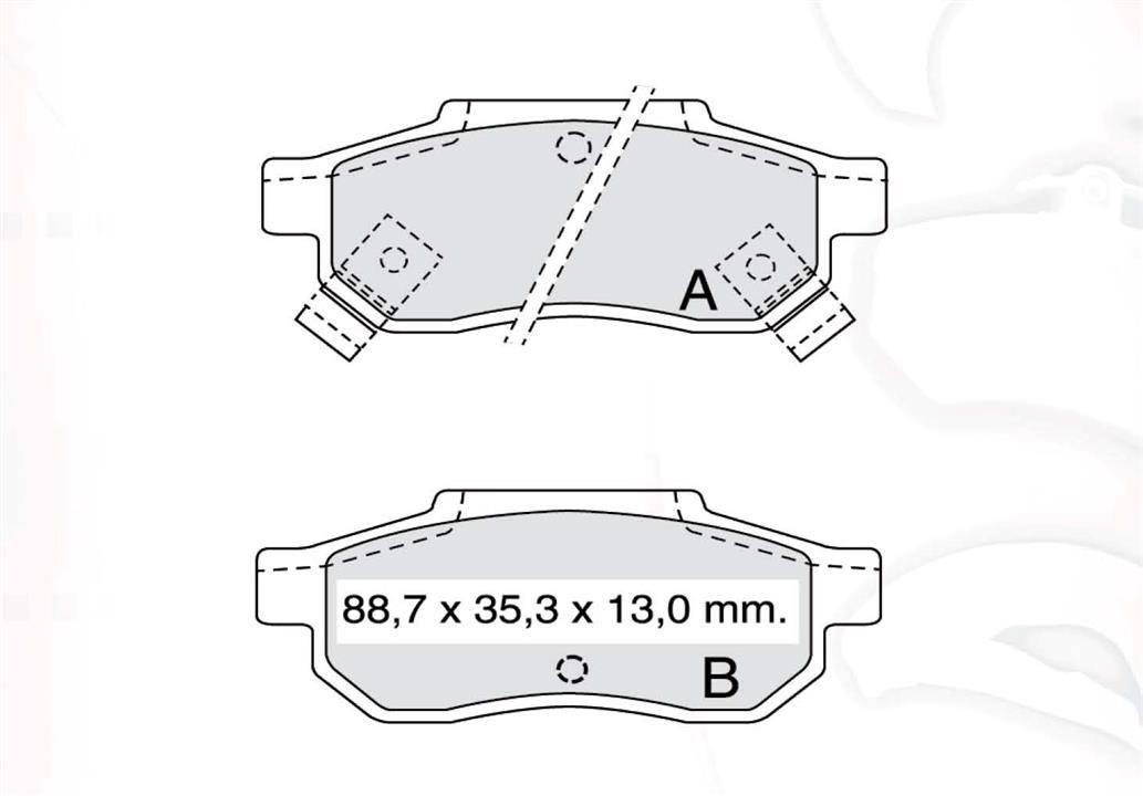 Intelli D563E Rear disc brake pads, set D563E