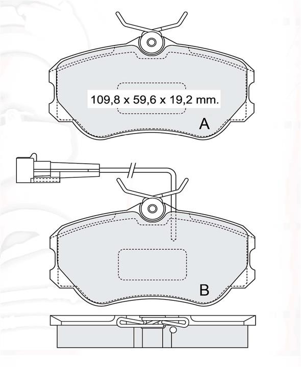 Intelli D792EI Front disc brake pads, set D792EI