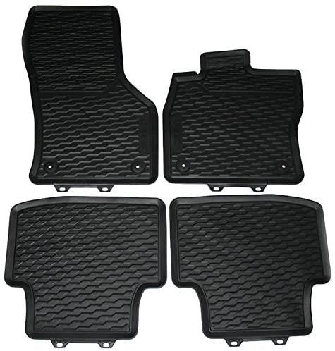 VAG 3G1 061 500 A 82V Rubber Footmats with Front and Rear, Black, Set of 4 pcs. 3G1061500A82V