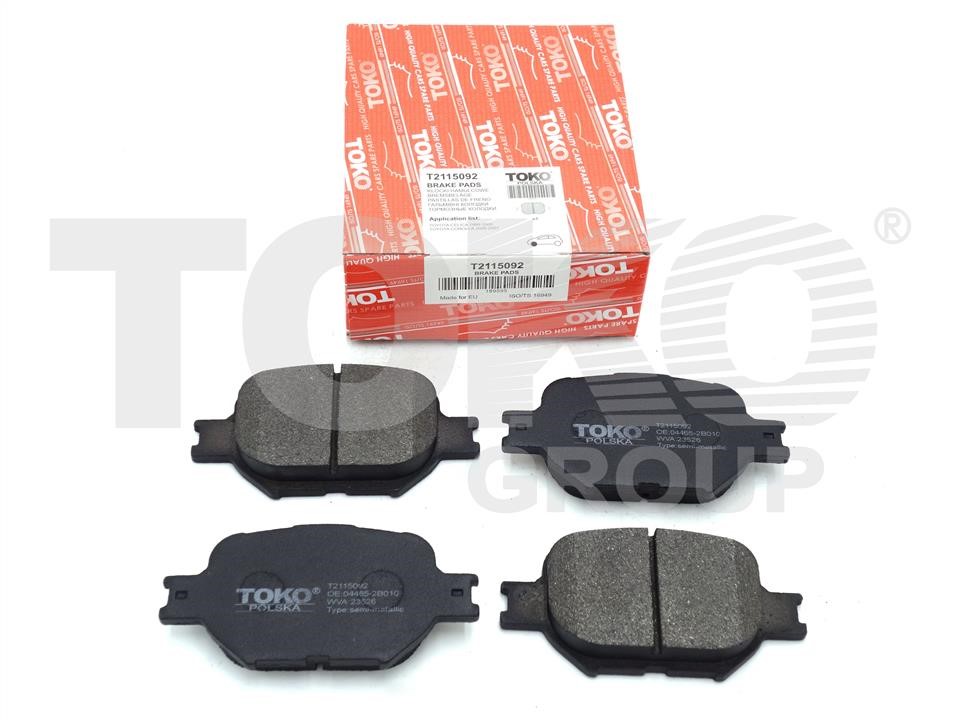 Toko T2115092 Front disc brake pads, set T2115092