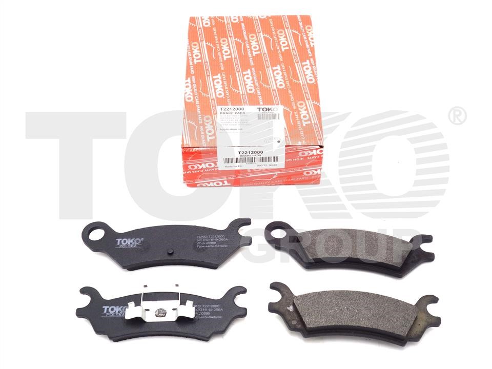 Toko T2212000 Rear disc brake pads, set T2212000