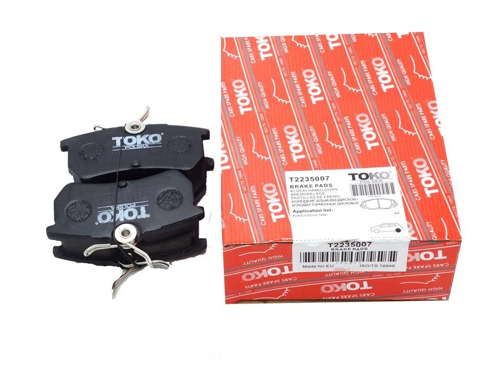 Toko T2235007 Rear disc brake pads, set T2235007