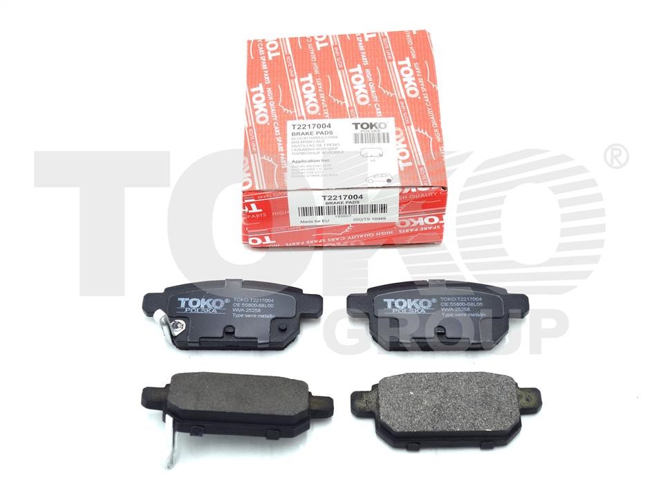 Toko T2217004 Rear disc brake pads, set T2217004