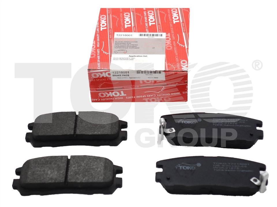 Toko T2218001 Rear disc brake pads, set T2218001