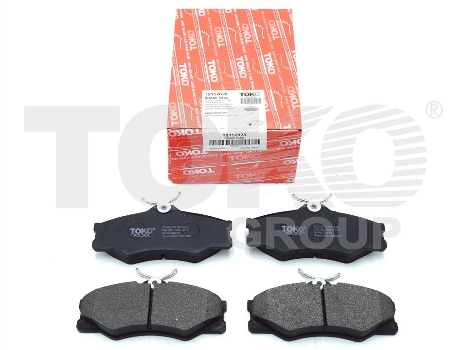 Toko T2152028 Front disc brake pads, set T2152028