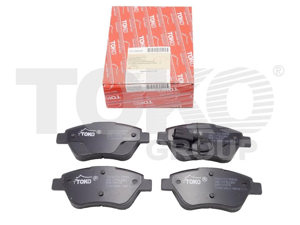 Toko T2136036 Front disc brake pads, set T2136036