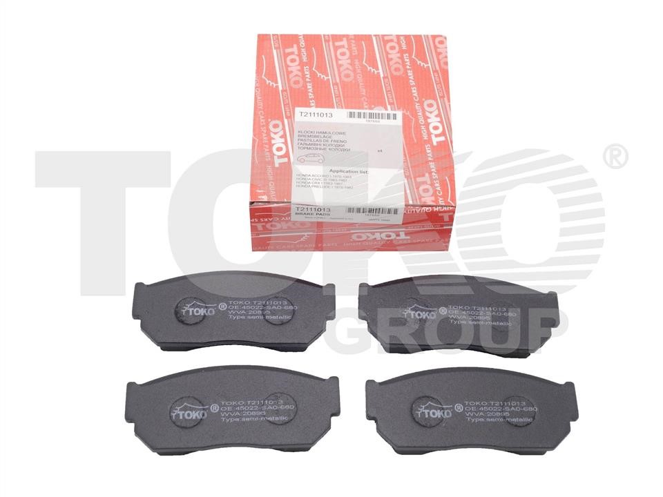 Toko T2111013 Front disc brake pads, set T2111013