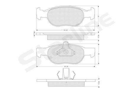 StarLine BD S208 Brake Pad Set, disc brake BDS208