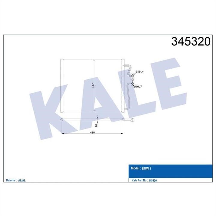 Kale Oto Radiator 345320 Cooler Module 345320