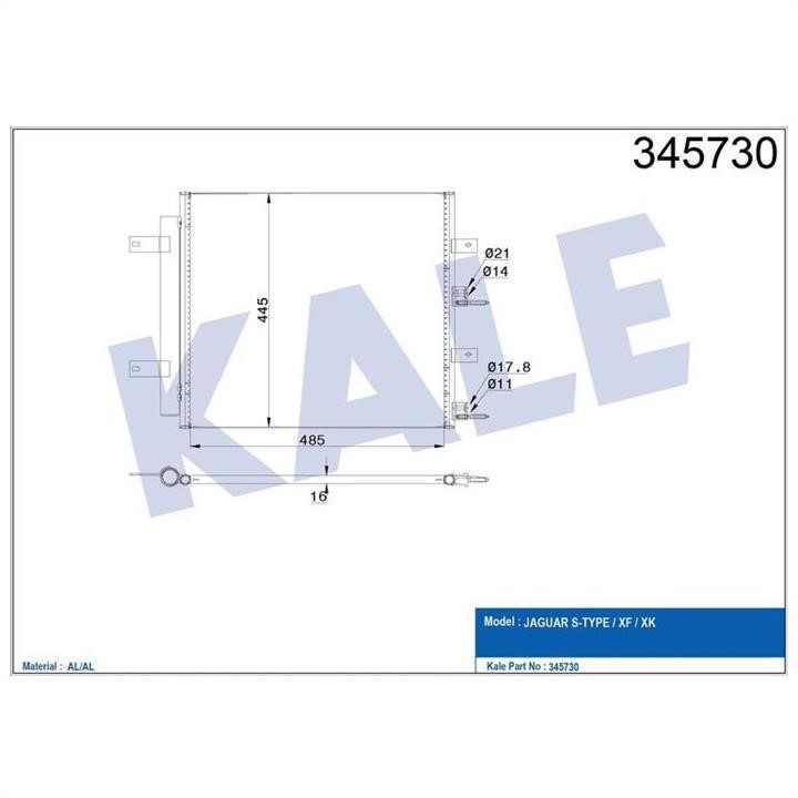 Kale Oto Radiator 345730 Cooler Module 345730