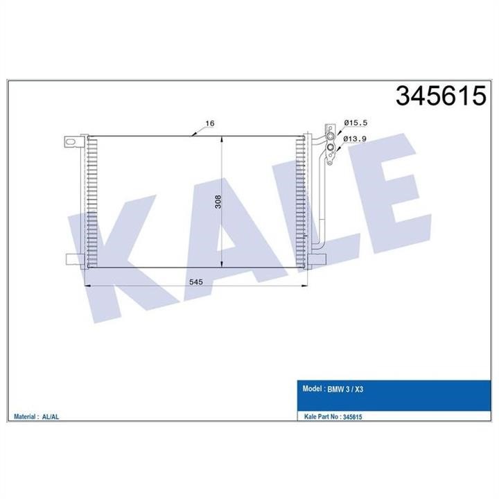 Kale Oto Radiator 345615 Cooler Module 345615