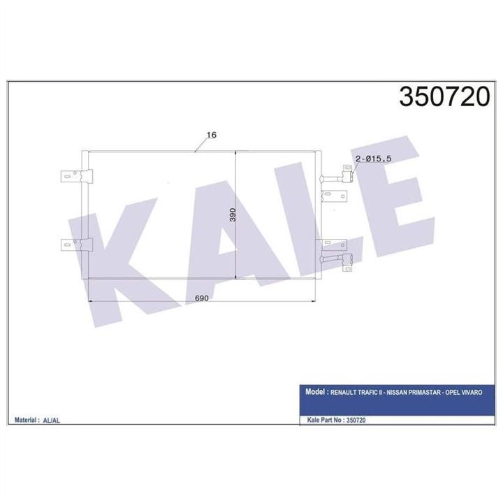 Kale Oto Radiator 350720 Cooler Module 350720