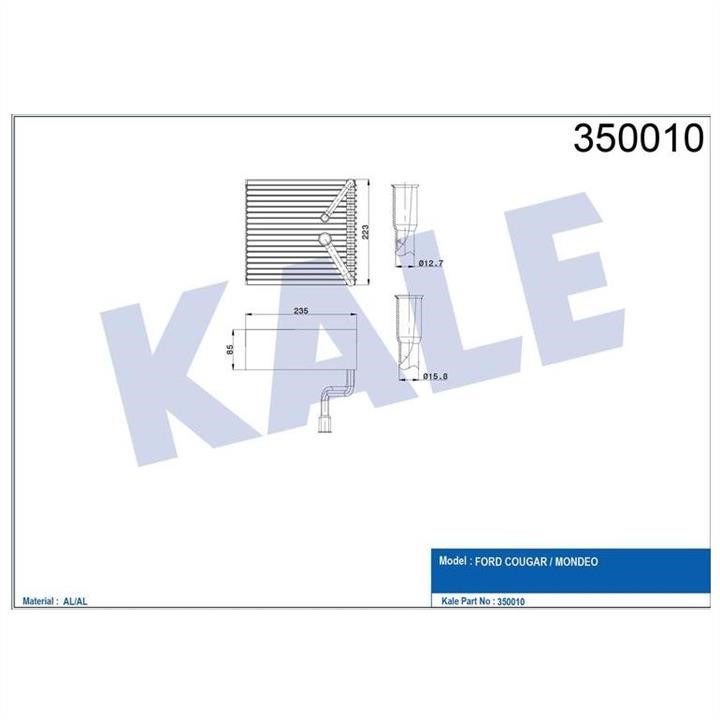Kale Oto Radiator 350010 Air conditioner evaporator 350010