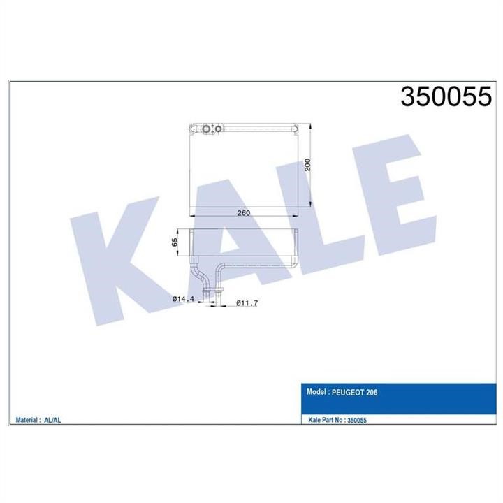Kale Oto Radiator 350055 Air conditioner evaporator 350055