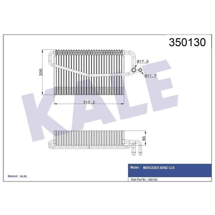 Kale Oto Radiator 350130 Air conditioner evaporator 350130