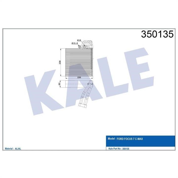 Kale Oto Radiator 350135 Air conditioner evaporator 350135