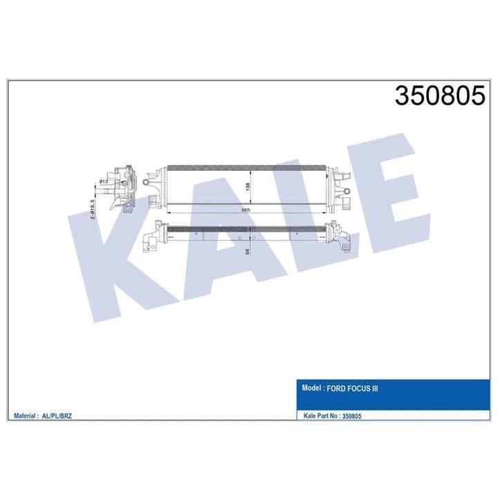 Kale Oto Radiator 350805 Intercooler, charger 350805
