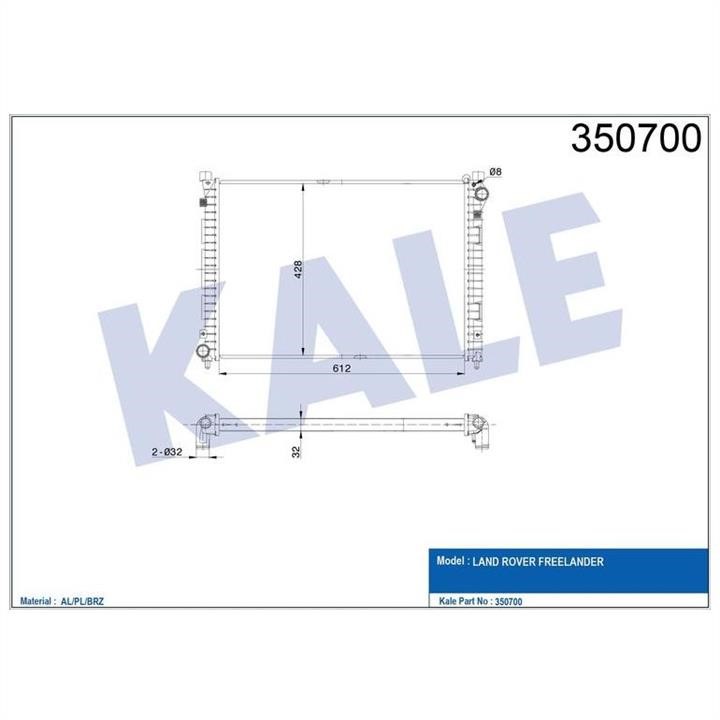 Kale Oto Radiator 350700 Radiator, engine cooling 350700