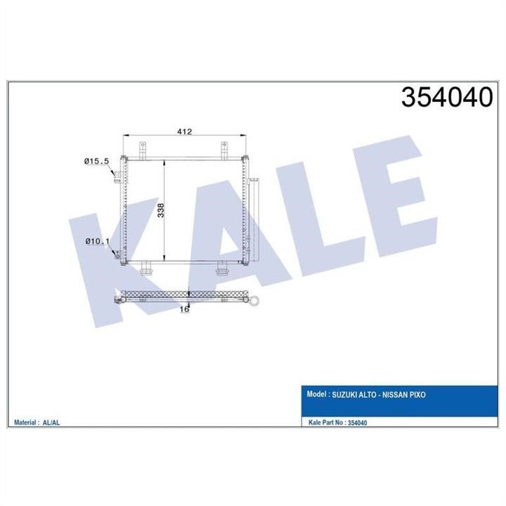 Kale Oto Radiator 354040 Cooler Module 354040