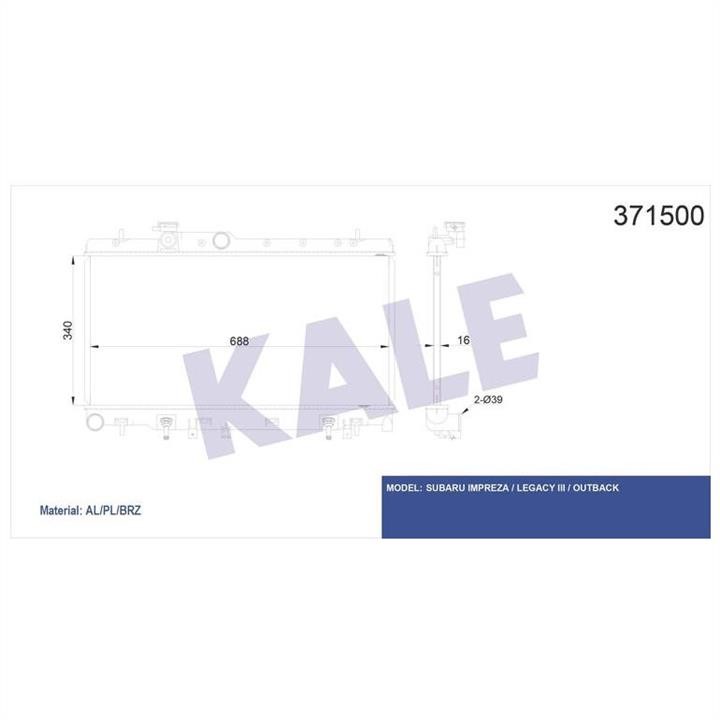 Kale Oto Radiator 371500 Radiator, engine cooling 371500