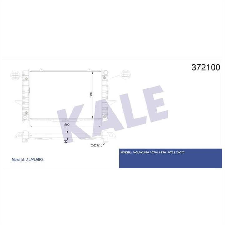 Kale Oto Radiator 372100 Radiator, engine cooling 372100